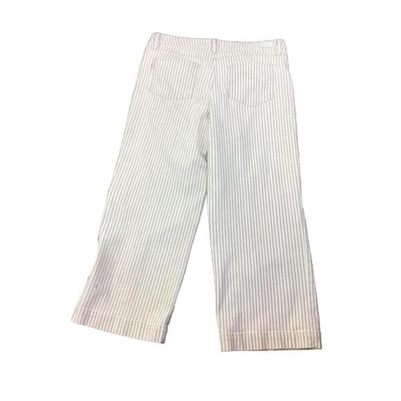 PAIGE Women’s Size 32 Cropped Nellie Jeans In Blossom Pink Stripe - Picture 14 of 14